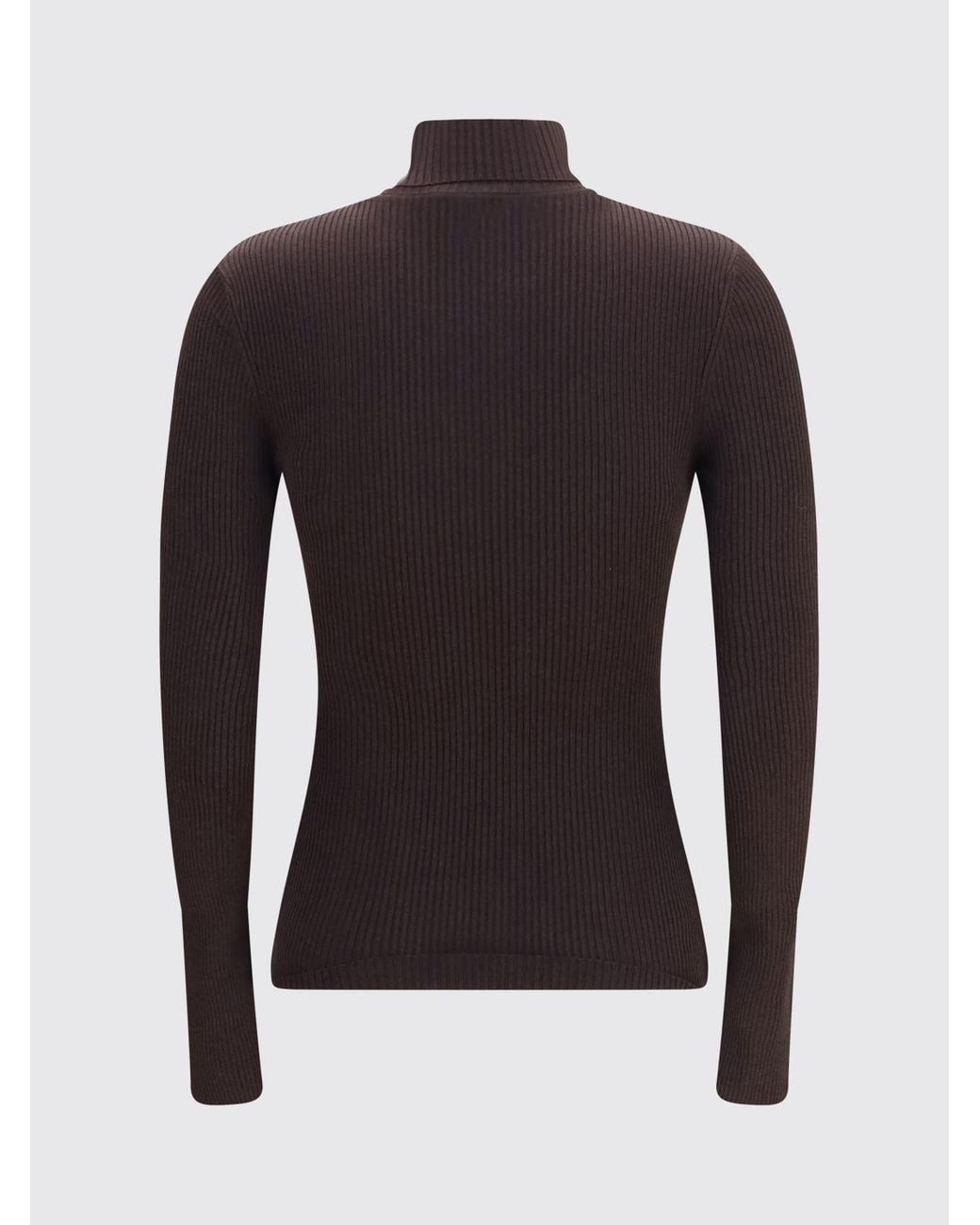 Wolford Purple Ribbed Pure Virgin Wool Slim Fit Turtleneck Jumper
