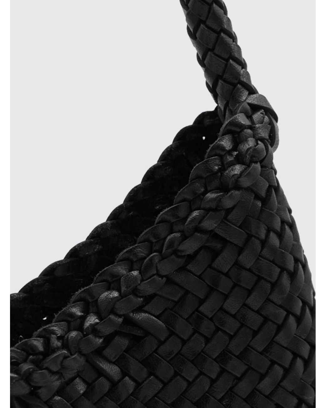 Dragon Diffusion Black Nova Luna Woven Buffalo Leather Shoulder Bag