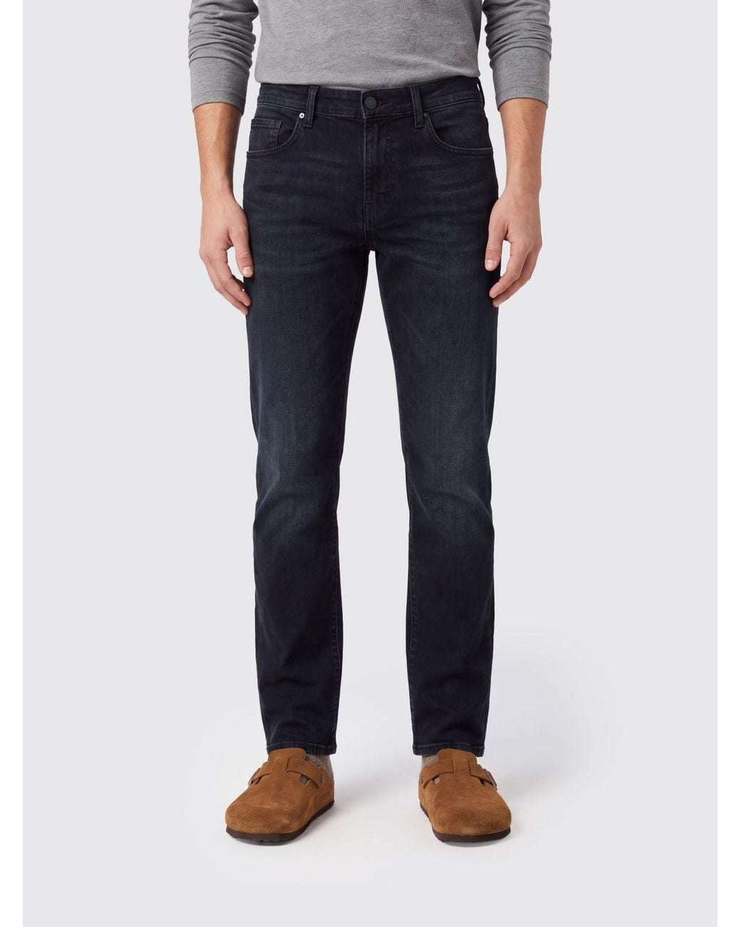 7 For All Mankind Blue Slimmy Slim Fit Jeans for men