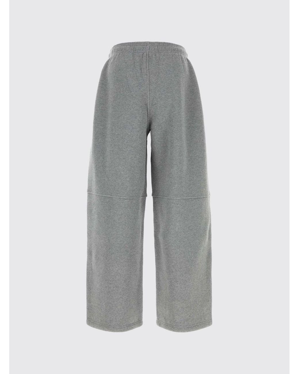 Alexander Wang Gray Cotton Blend Jogging Trousers With Elasticated Waist for men