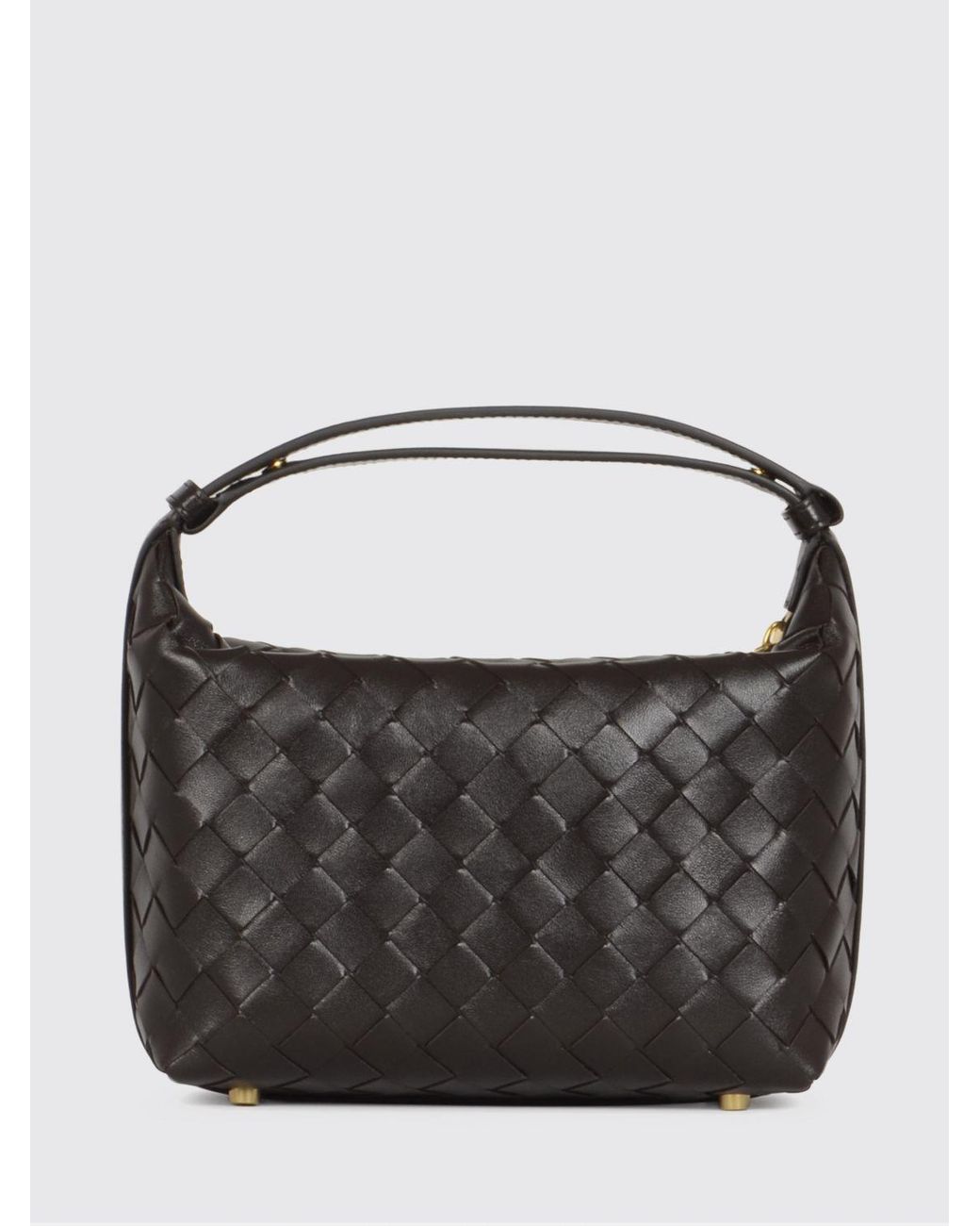 Bottega Veneta Black Wallace Mini Woven Calfskin Handbag