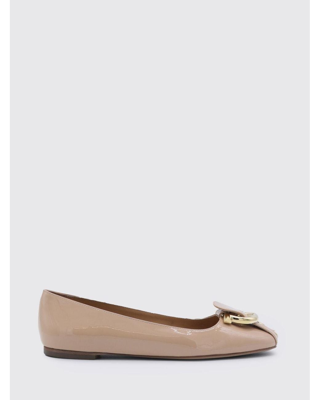 Ferragamo Multicolor Gancini Patent Leather Ballerina