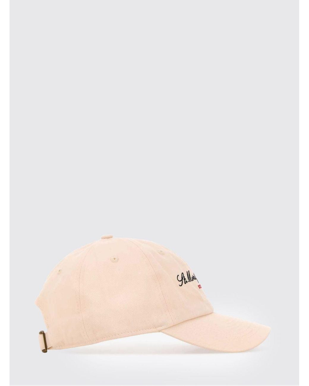 Sporty & Rich Pink Sporty &Amp Rich Cotton Baseball Cap With Contrasting Embroidered Logo