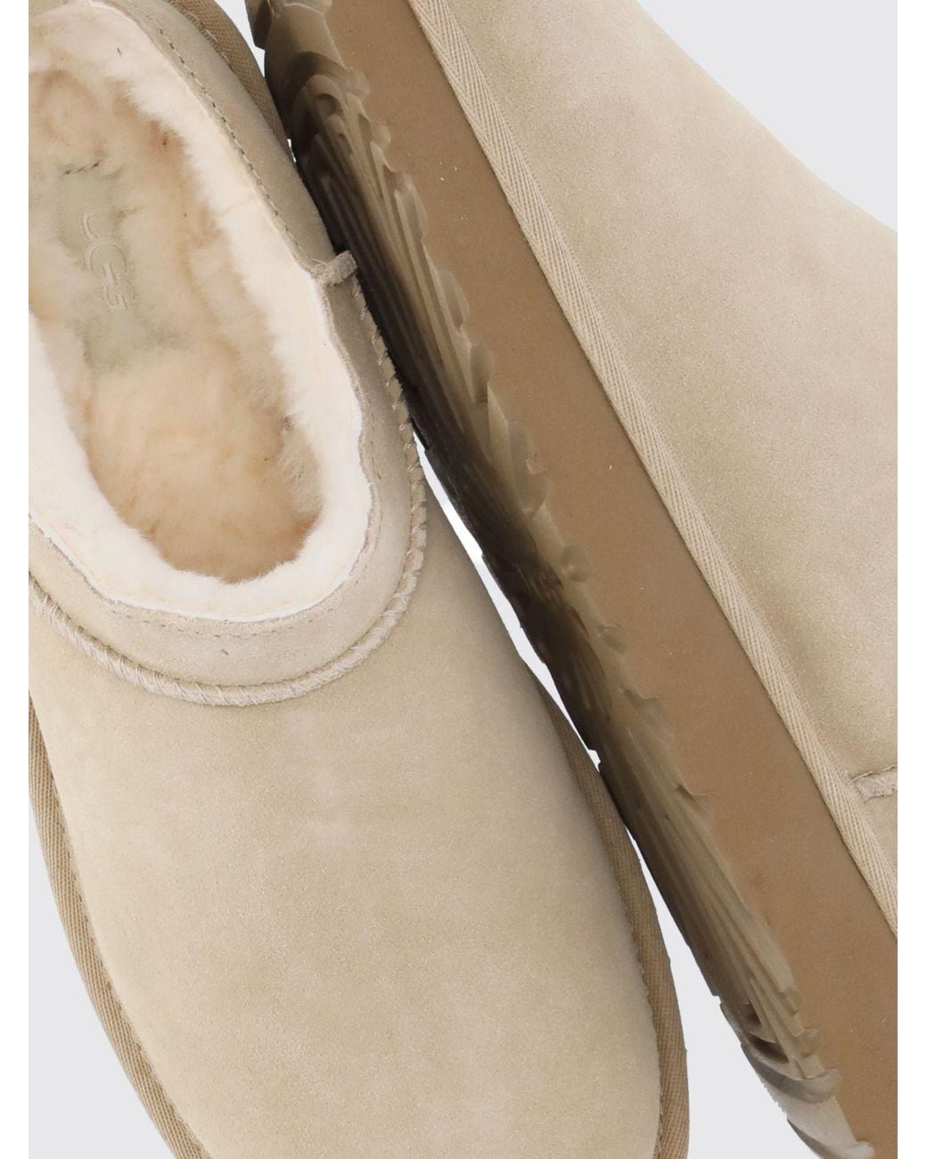Ugg White Classic Micro Water-Repellent Suede Platform Ankle Boots