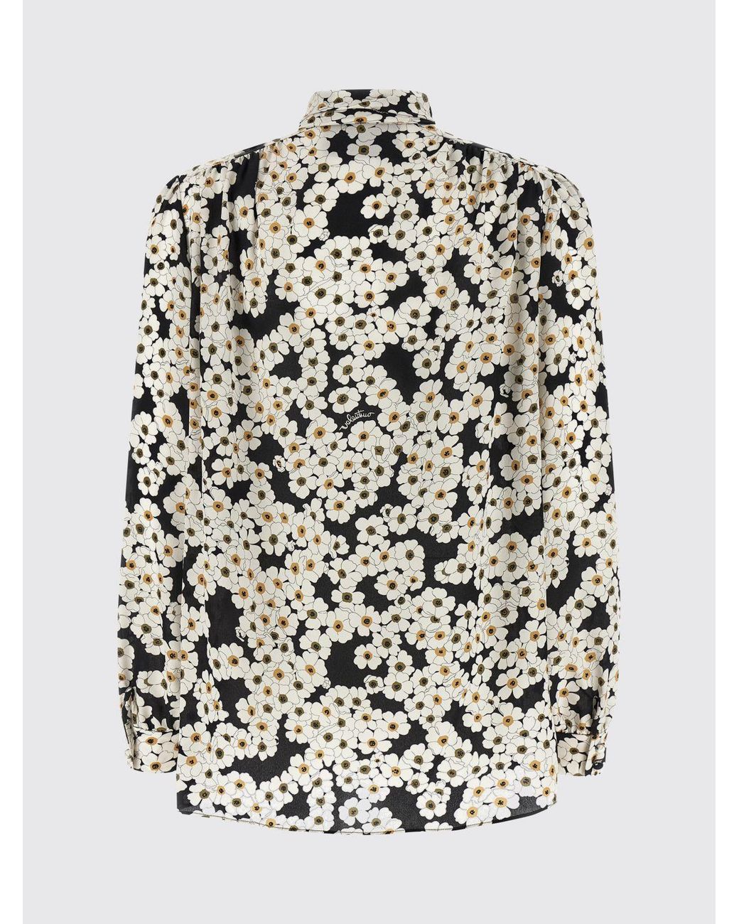 Valentino White Silk Shirt With Floral Print