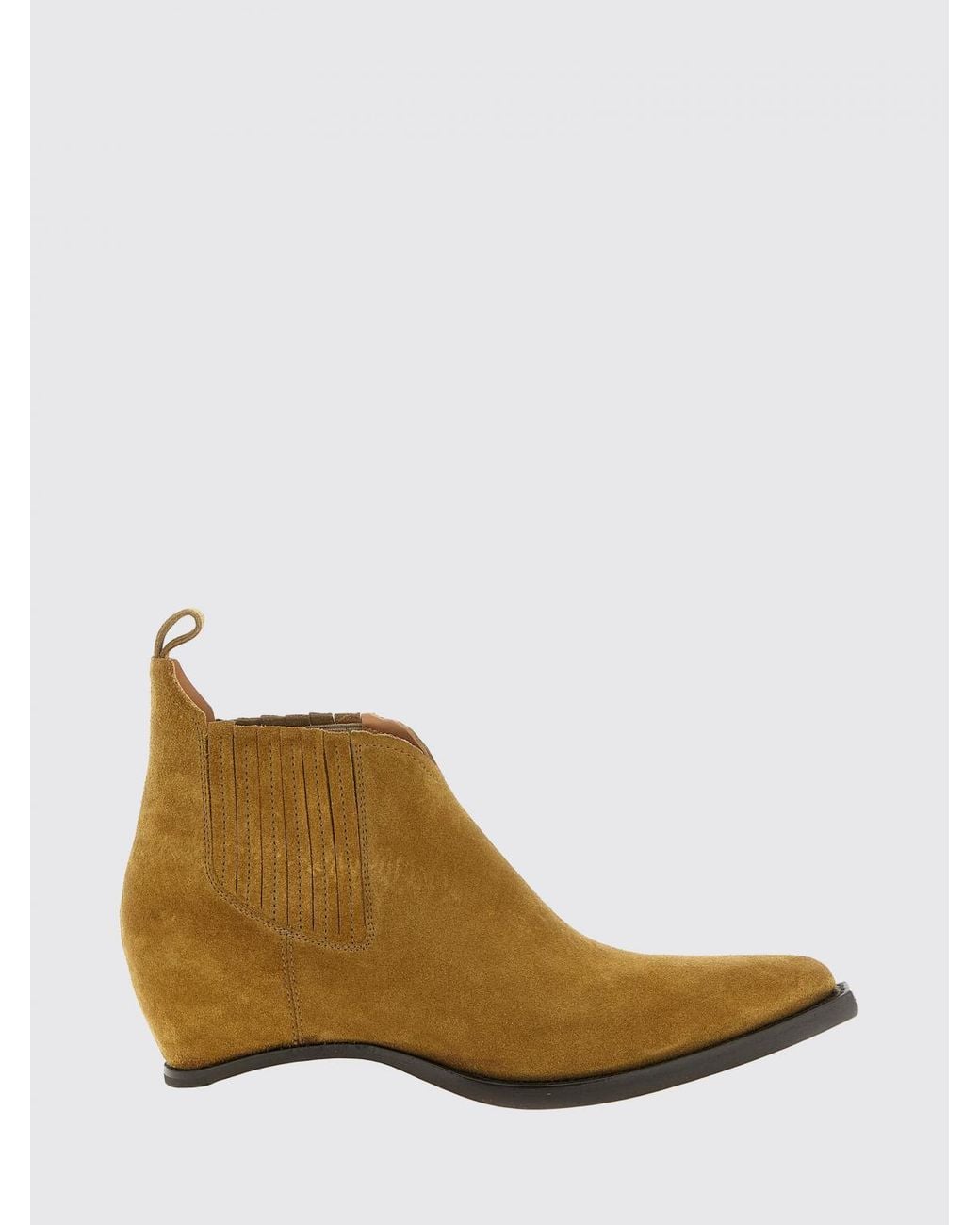 Maison Margiela Brown Suede Chelsea Boots With Almond Toe for men