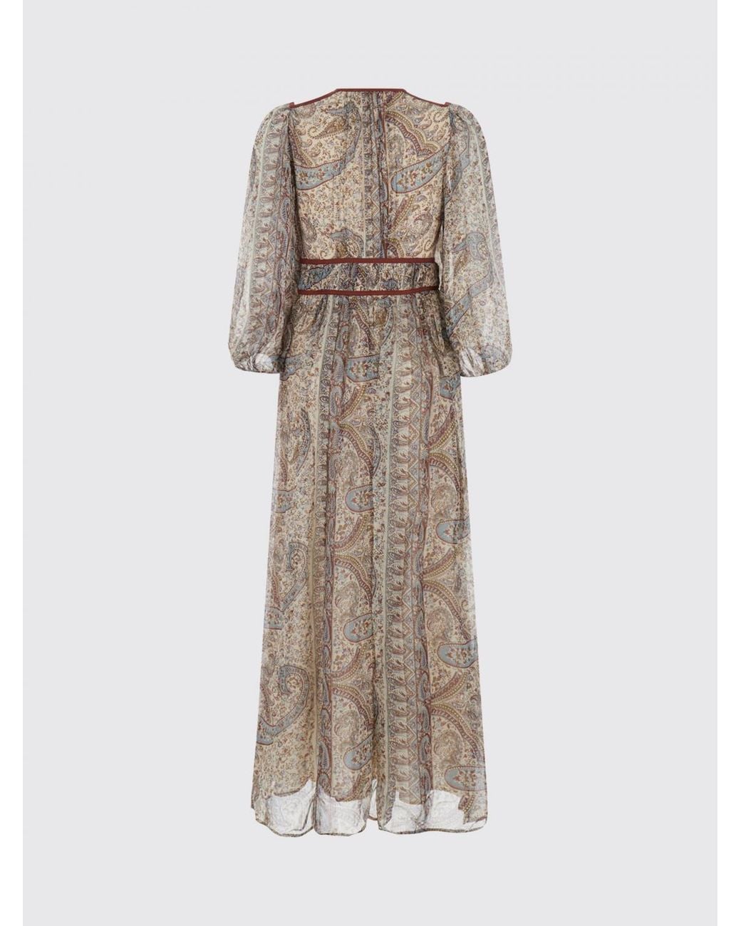 Tunique Longue En Viscose À Imprimé Paisley Et Col En V Ba&sh en coloris Natural