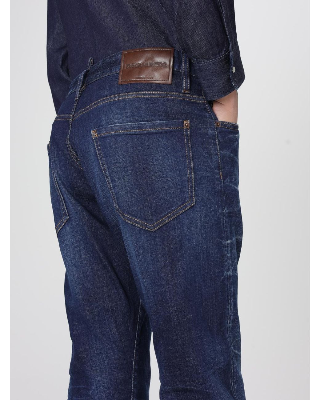 DSquared² Blue Twist Slim Fit Jeans for men