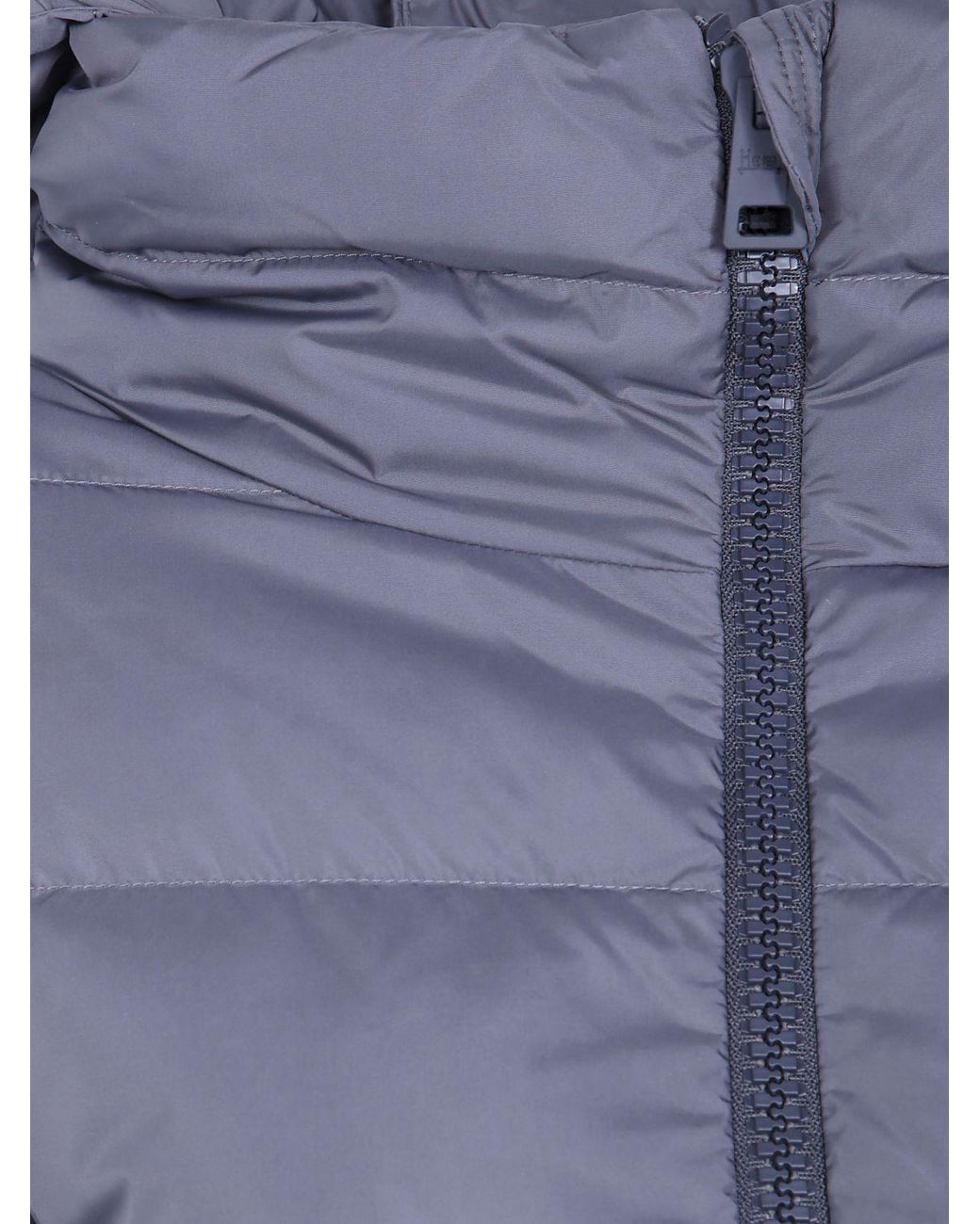 Herno Blue A-Shape Short Water-Repellent Nylon Down Jacket With Hood