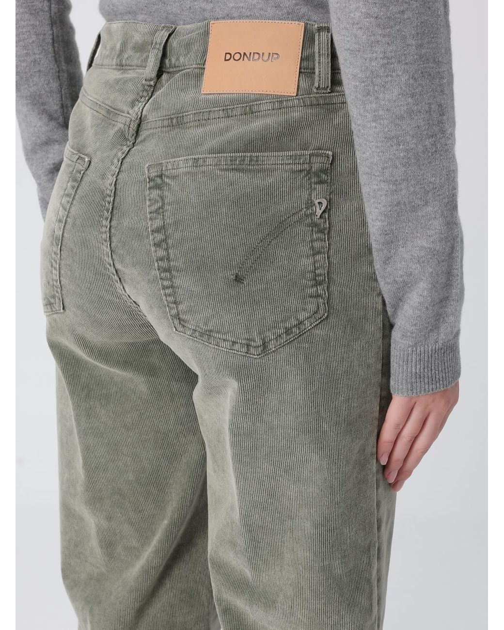 Dondup Gray Flared Corduroy Jeans