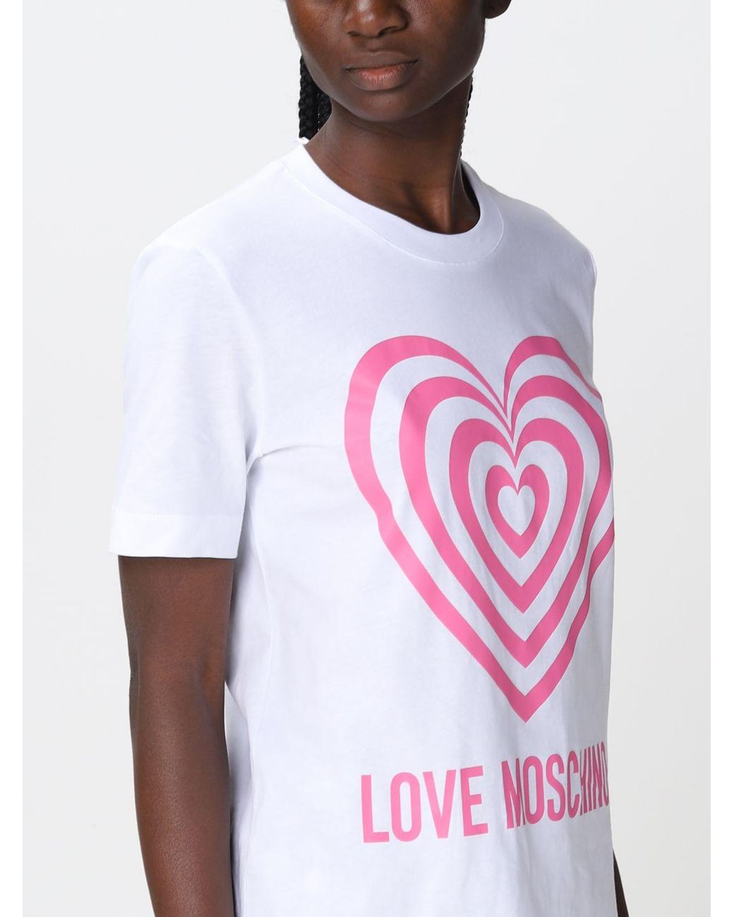 Love Moschino T-shirt in White | Lyst UK