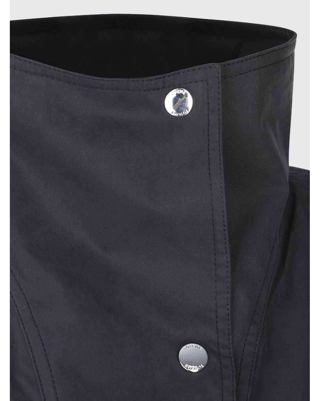 Totême Gray Parachute Water-Repellent Technical Fabric Jacket With High Neck