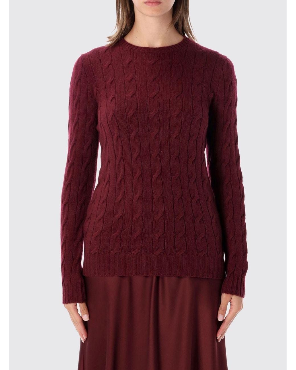 Ralph Lauren Red Slim Fit Pure Cashmere Crewneck Jumper