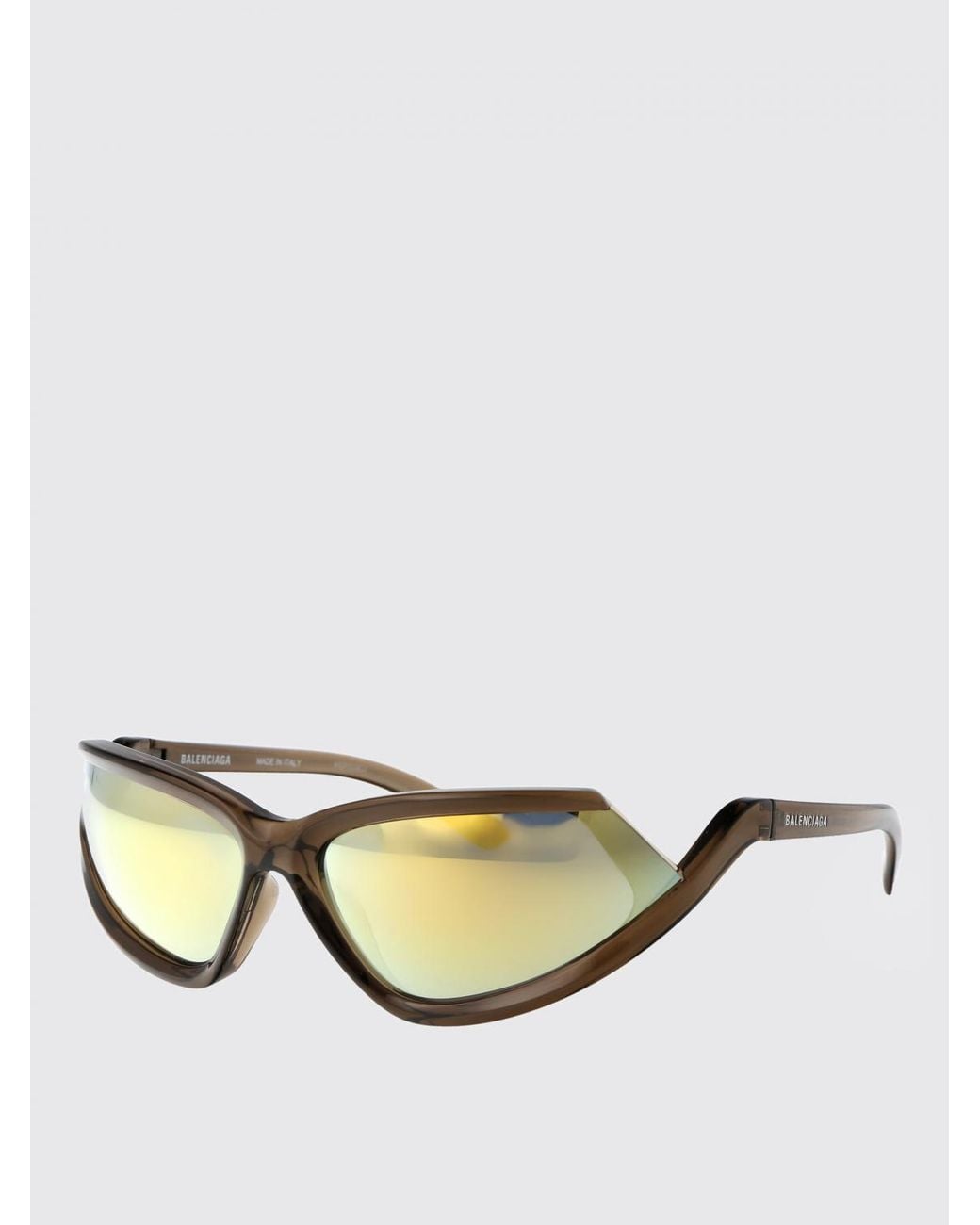 Balenciaga Natural Bb0289S Sunglasses Mirrored Lenses for men