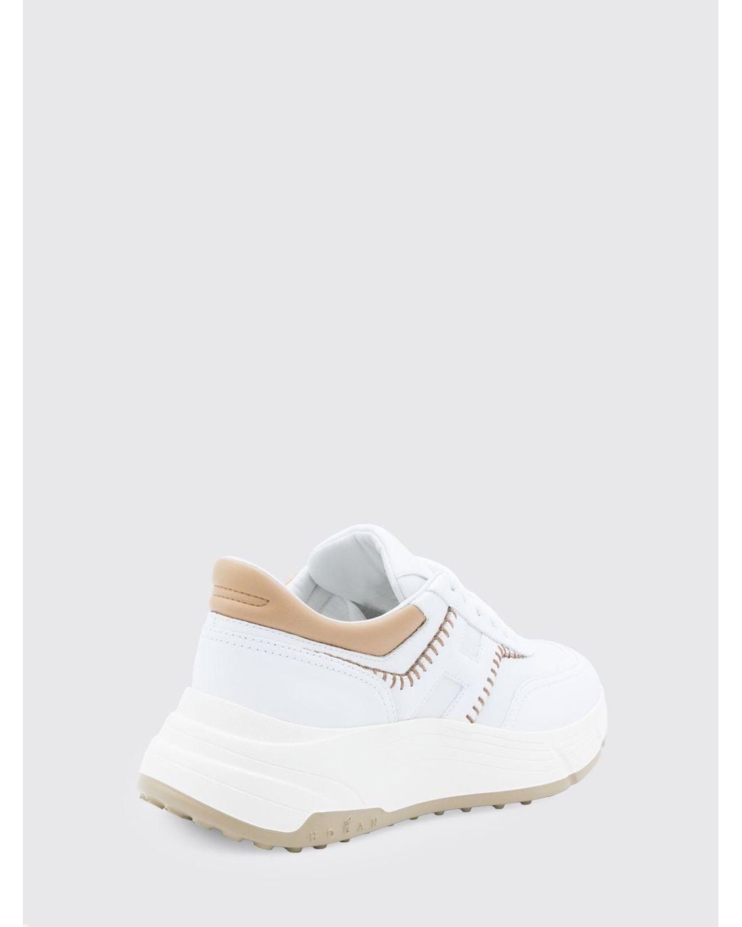 Hogan White H669 Nappa Leather Sneakers