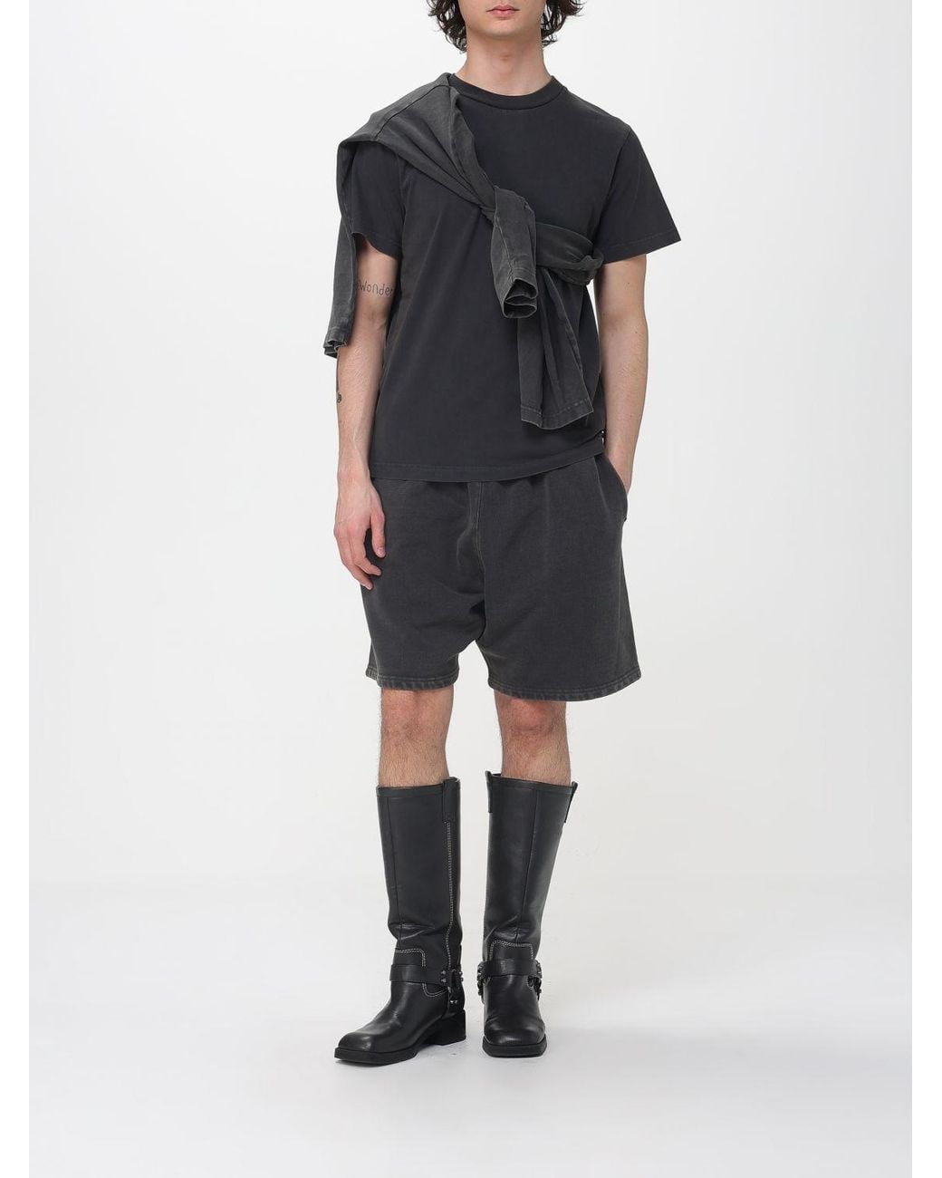 Entire studios Black Basic Jersey T-Shirt for men