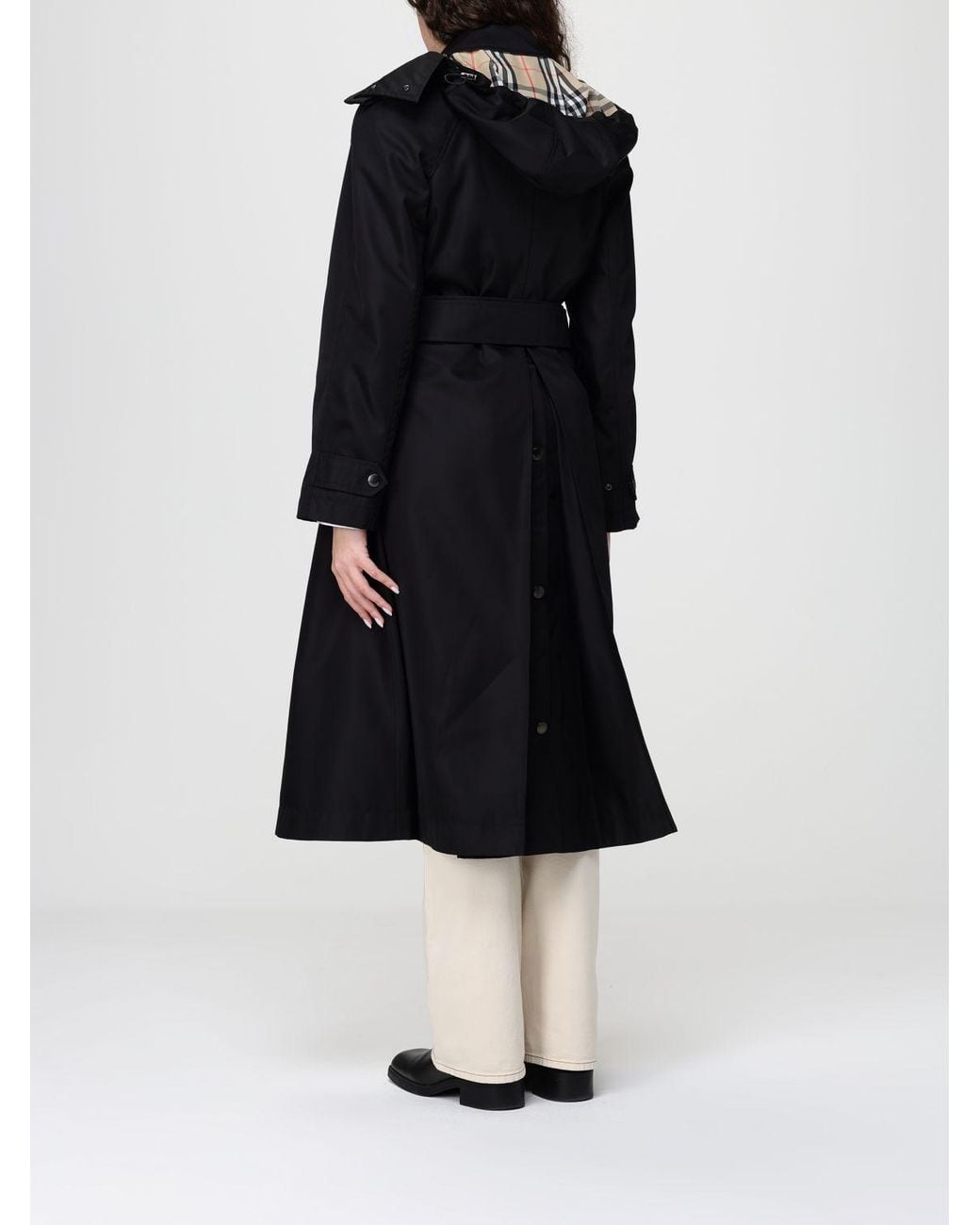 Burberry Blue Double Breasted Cotton Trench Coat