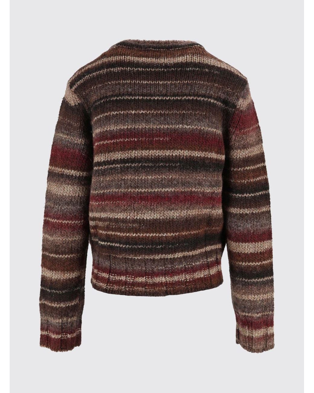 Kangra Red Striped Wool-Blend Crewneck Jumper