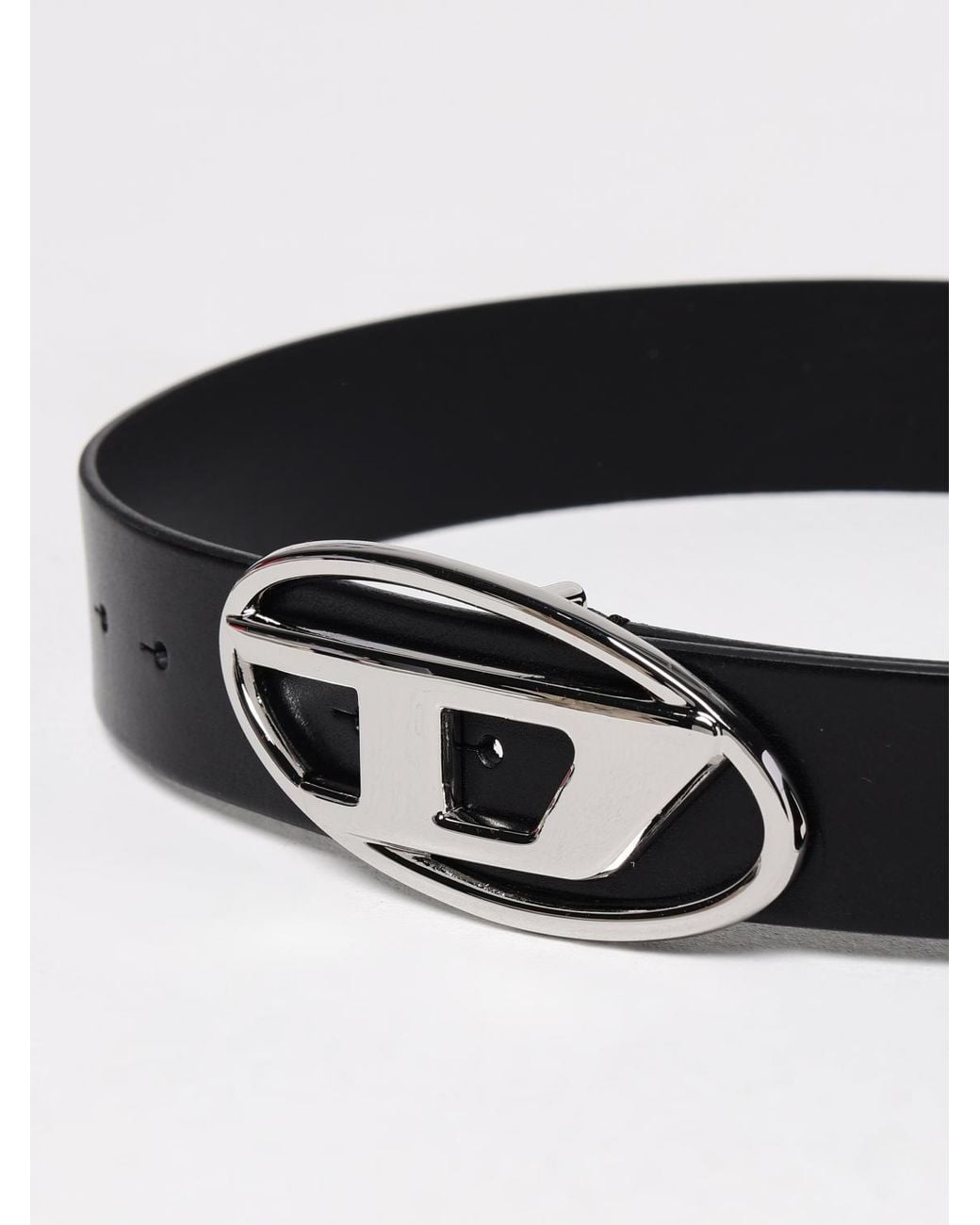 DIESEL Black B-1Dr Leather Belt