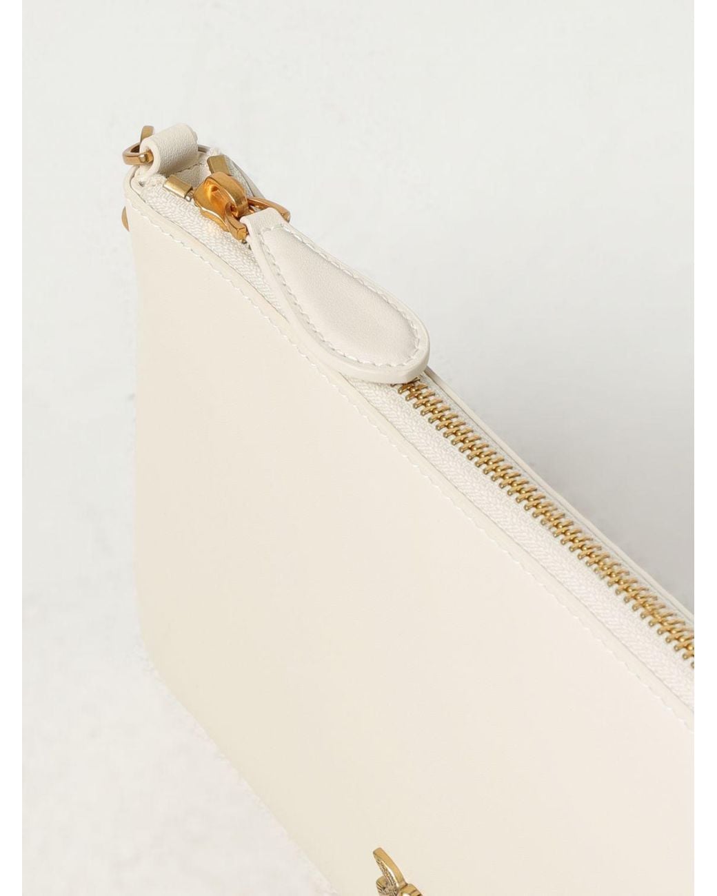 Pinko Natural Leather Pouch With Logo