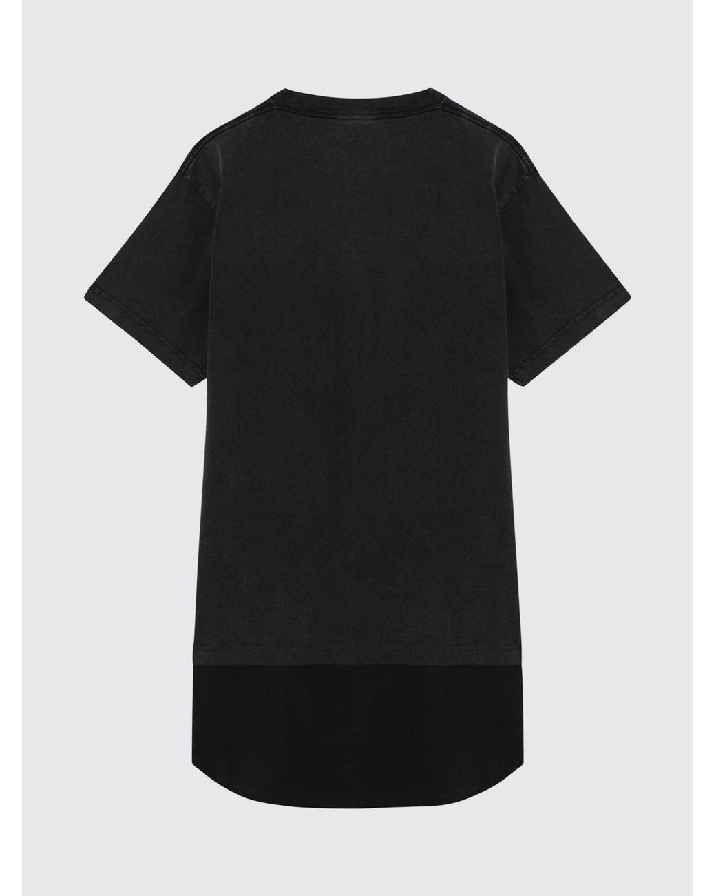 Balenciaga Black Cotton Crew Neck T-Shirt