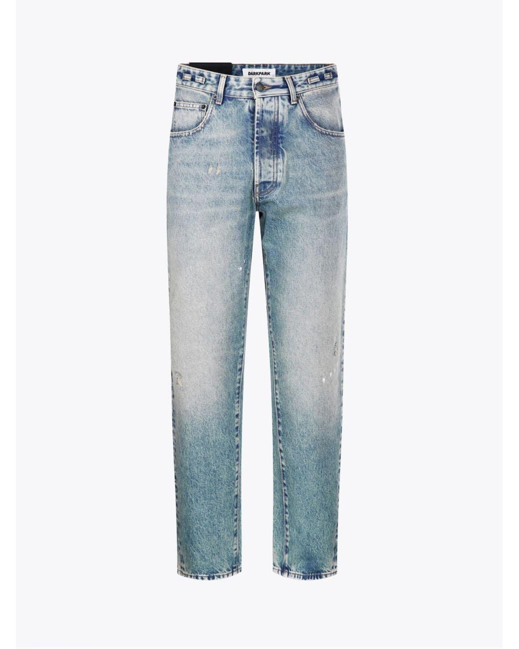 DARKPARK Blue Straight Fit Five-Pocket Cotton Denim Jeans for men