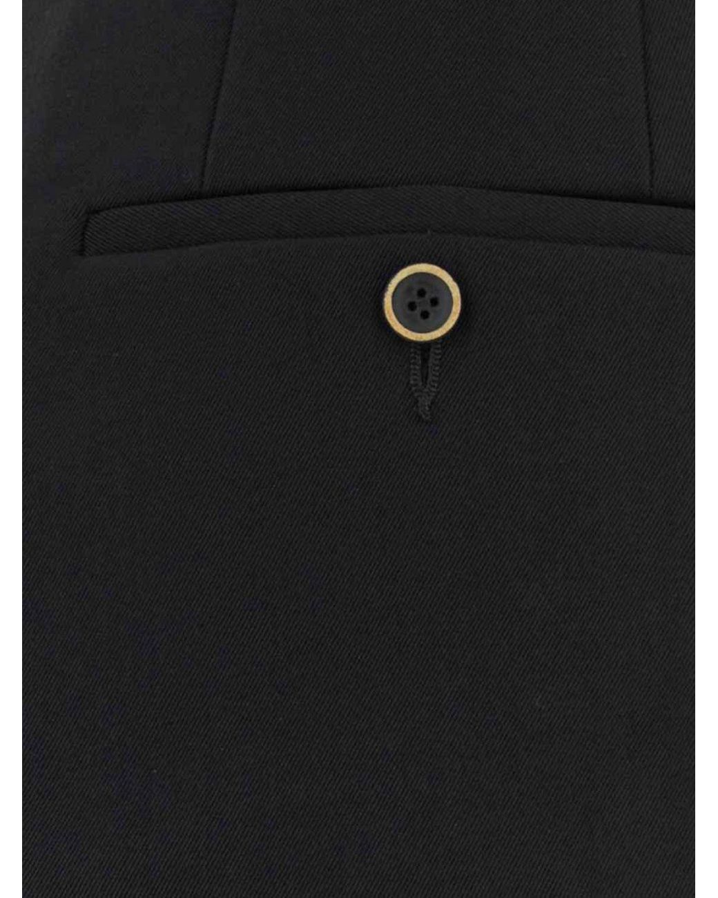 Uma Wang Black High-Waisted Wide-Leg Trousers