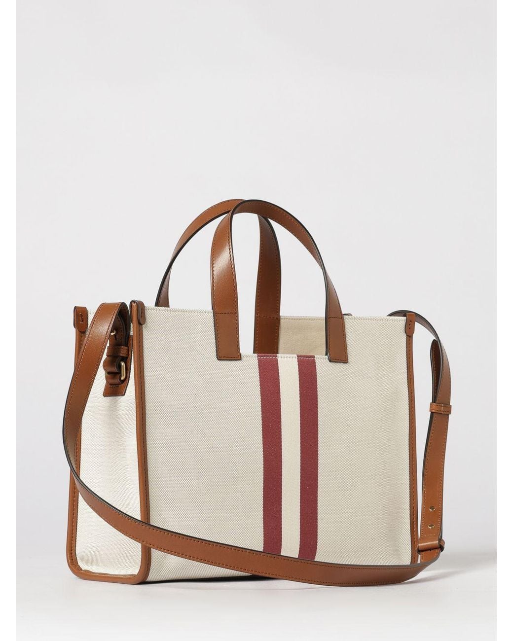 Bally Pink Cotton Canvas And Leather Bag