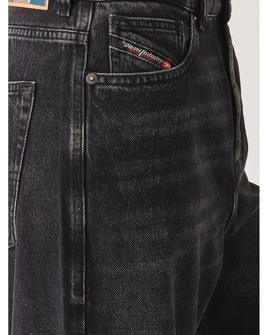 DIESEL Black 1996 D-Sire Oversized Mid-Rise Wide-Leg Jeans