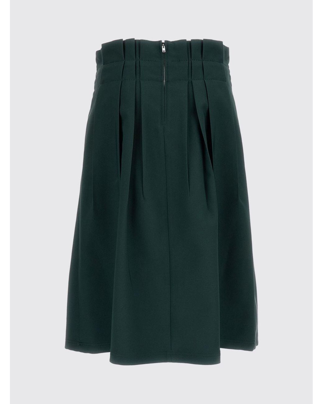 Marni Black A-Line Polyester Midi Skirt With Rear Zip Closure