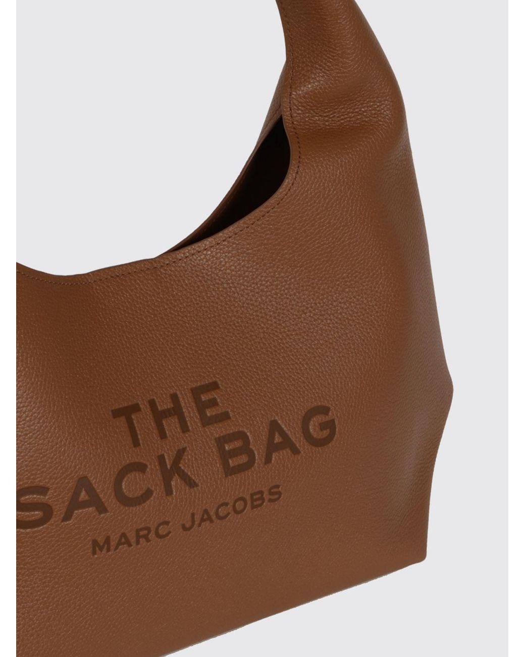Marc Jacobs Brown The Sack Full-Grain Leather Handbag With Removable Pouch