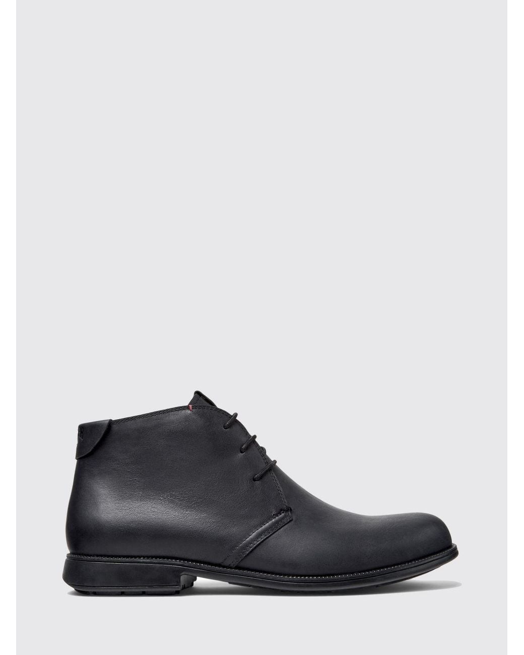 Camper Black Mil 1913 Smooth Leather Chukka Boots With Embossed Logo for men