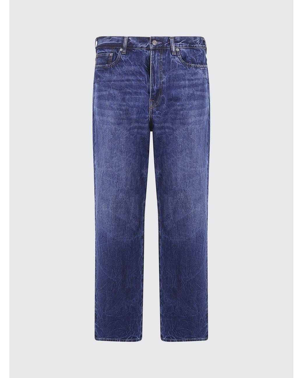 Paul Smith Blue Mid-Rise 5-Pocket Straight Jeans for men
