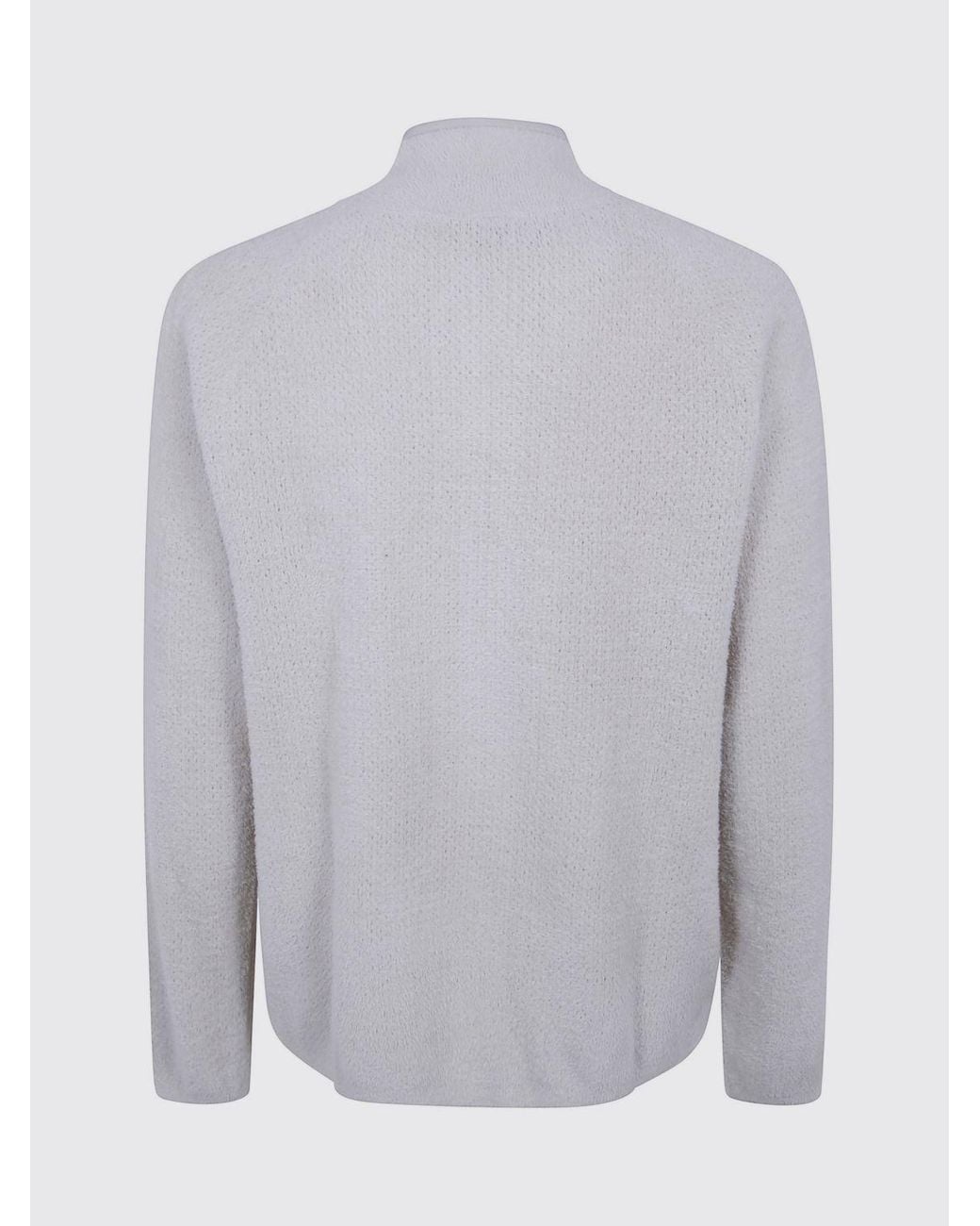 houdini Gray High Neck Zip-Up Cardigan for men