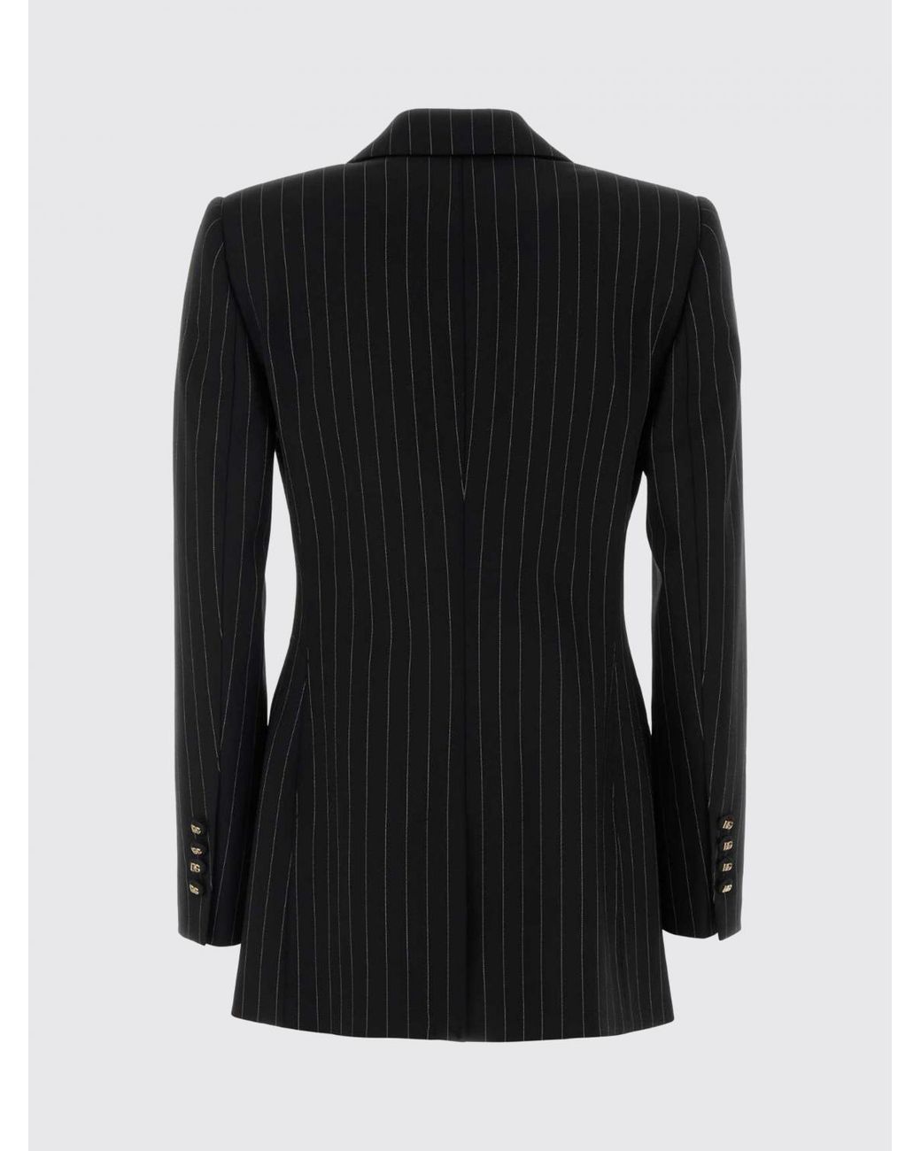 Dolce & Gabbana Black Dolce &Amp Gabbana Pinstriped Single-Breasted Blazer By