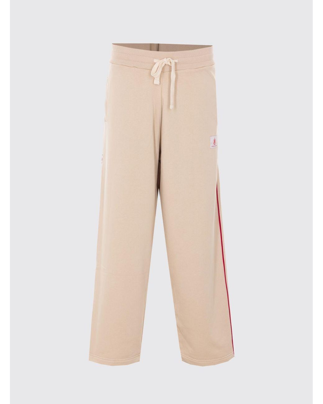Vision Of Super Natural Cotton Jogging Trousers With Drawstring And Slash Pockets for men
