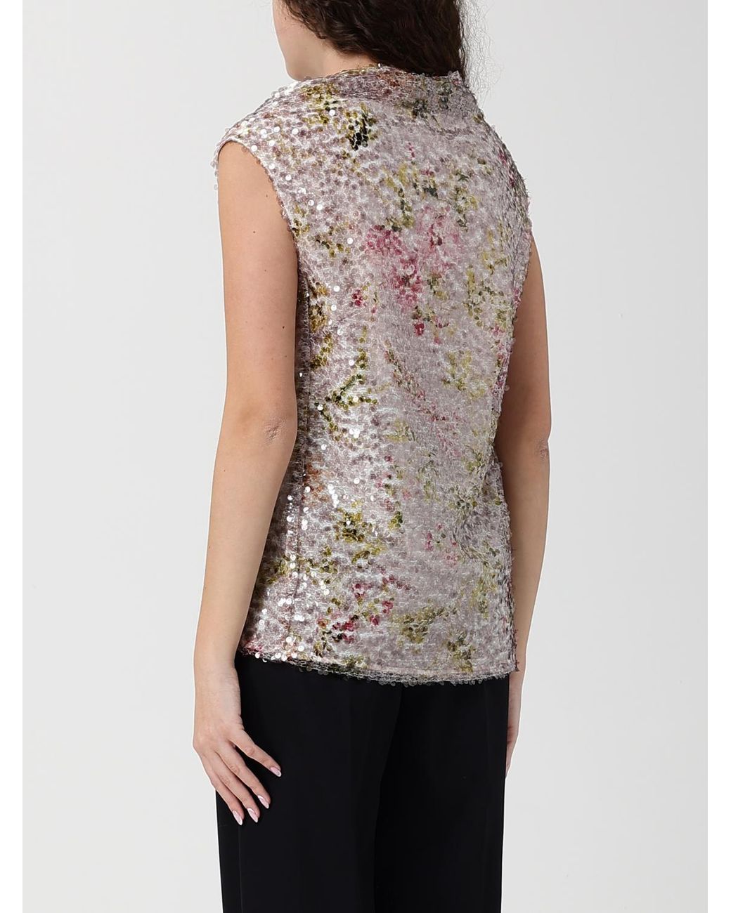 Top De Lentejuelas Alberta Ferretti de color Natural