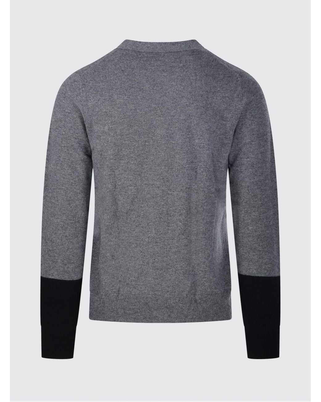 Comme des Garçons Gray Lambswool V-Neck Cardigan for men
