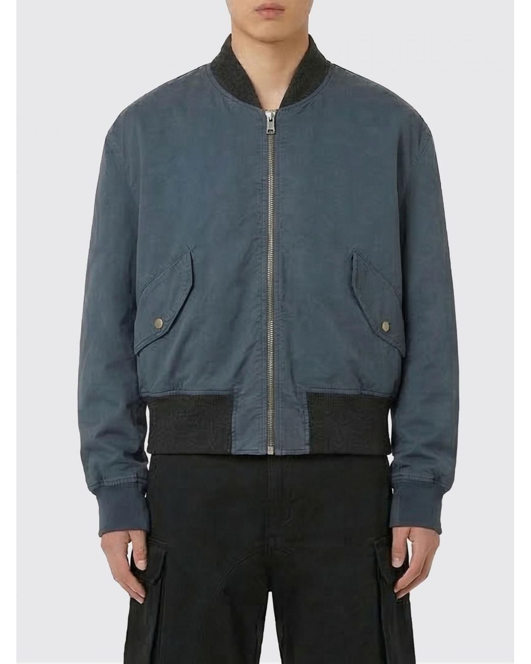J.W. Anderson Blue Cotton Bomber Jacket for men