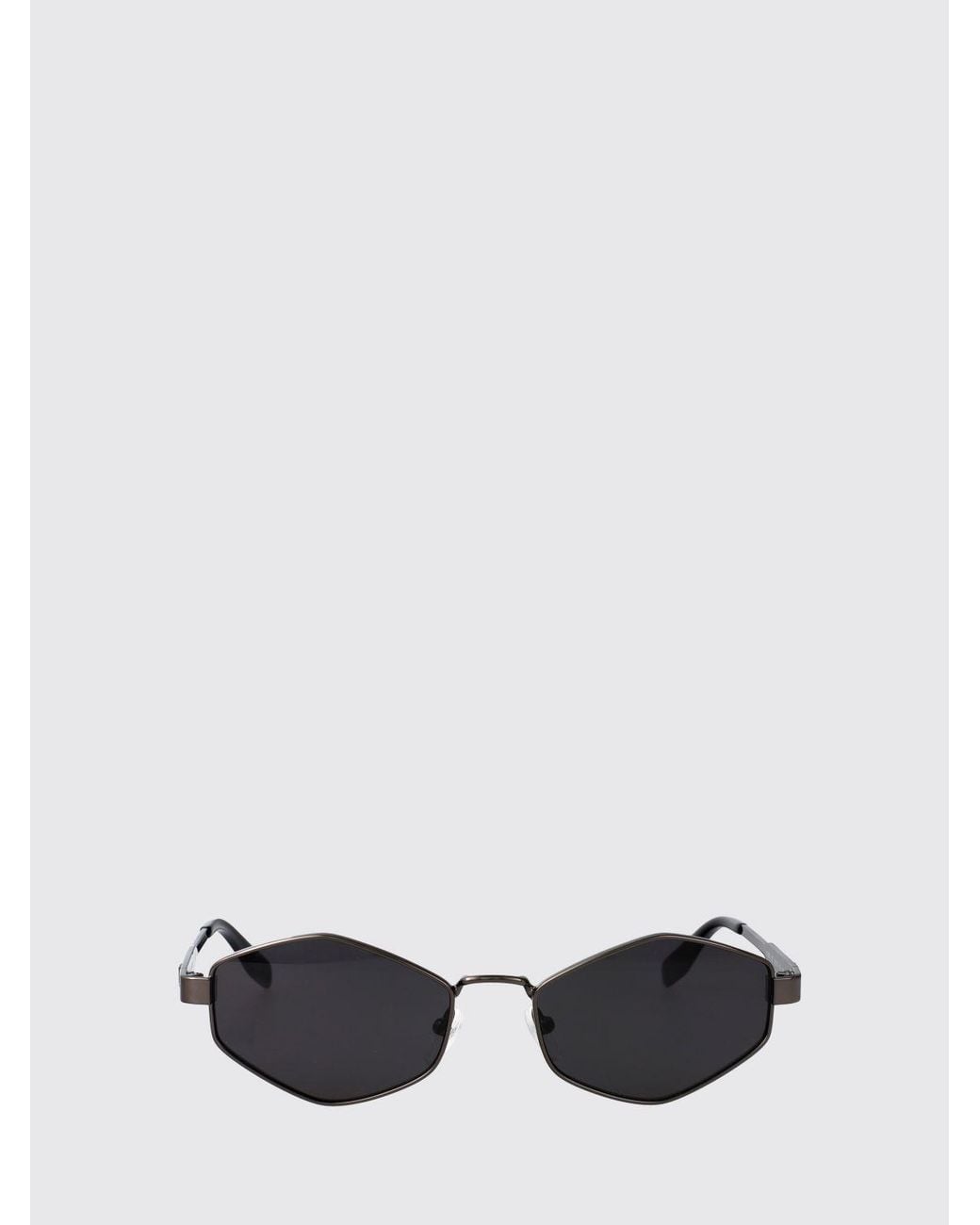 Karl Lagerfeld White Irregular Shape Metal Sunglasses With Embossed Logo
