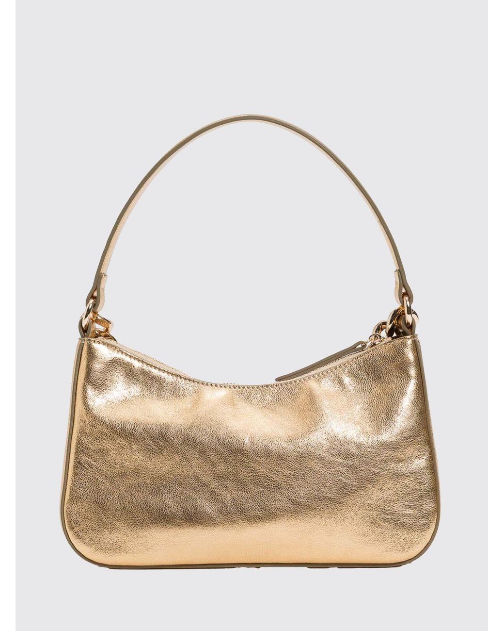 Twinset Natural Liliane Medium Laminated Leather Bag