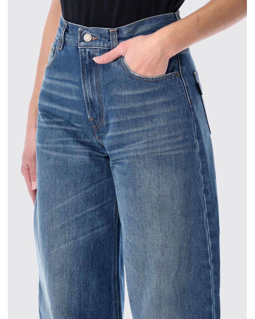 Haikure Blue Baggy Cotton Jeans