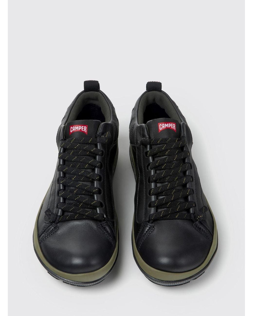 Camper Black Peu Pista Gm Smooth Leather Ankle Boots With Gore-Tex Technology for men