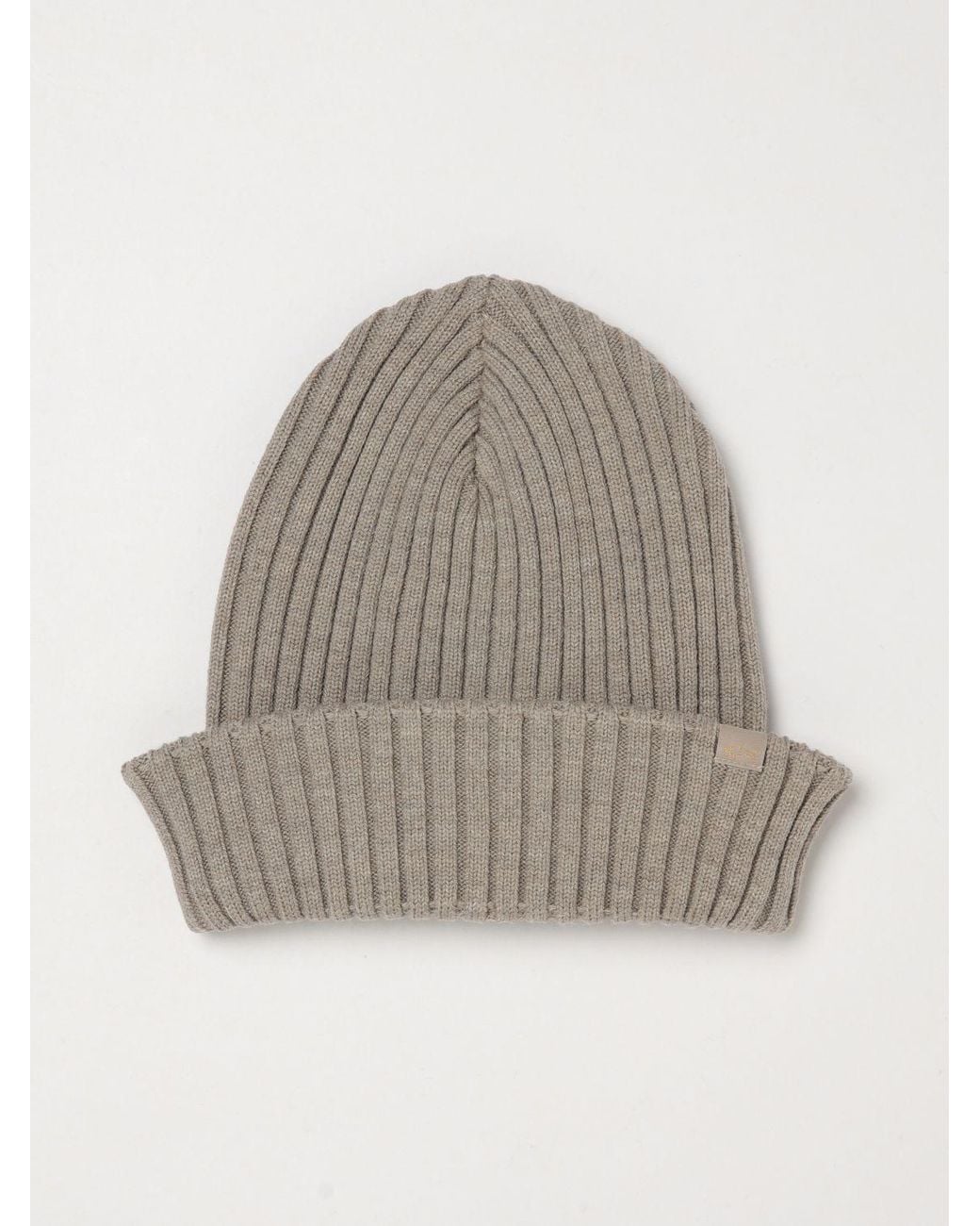 Paul & Shark Natural Paul &Amp Shark Solid Color Pure Wool Beanie Hat for men