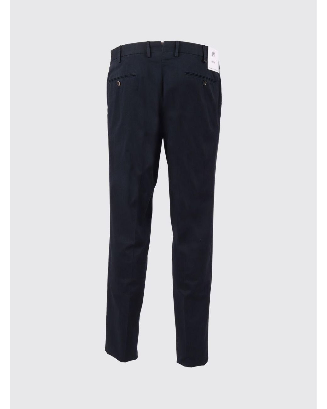PT01 Blue Stretch Cotton Chino Trousers for men