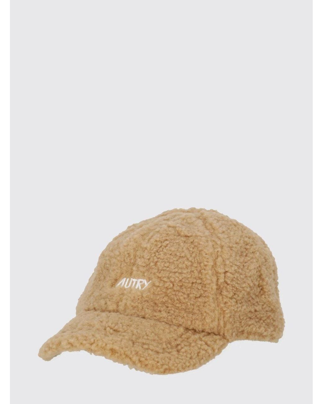 Autry Natural Ribbed Wool Beanie Hat With Turn-Up Cuff And Contrast Logo for men