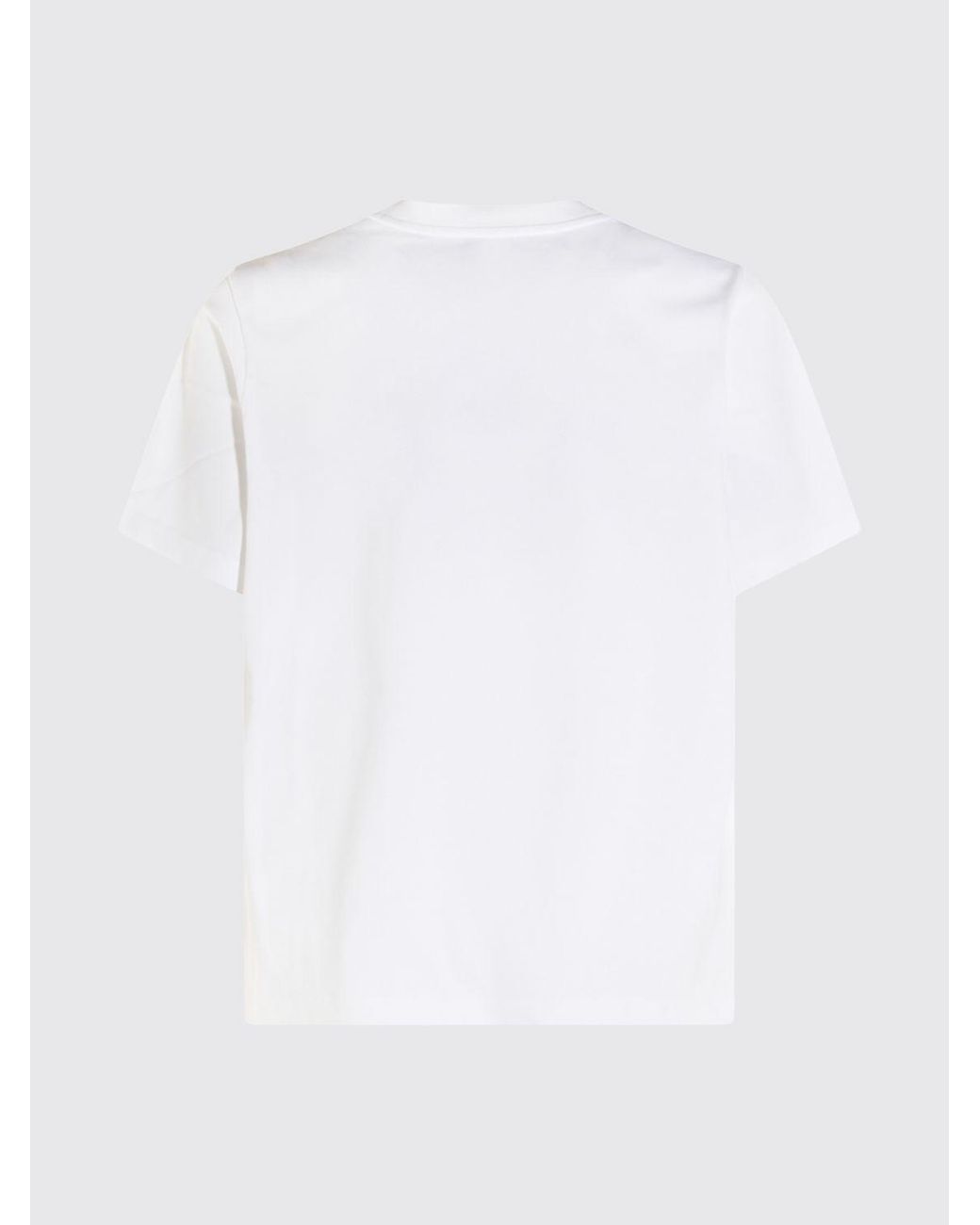 Casablanca White Organic Cotton Crew Neck T-Shirt With Logo Print for men