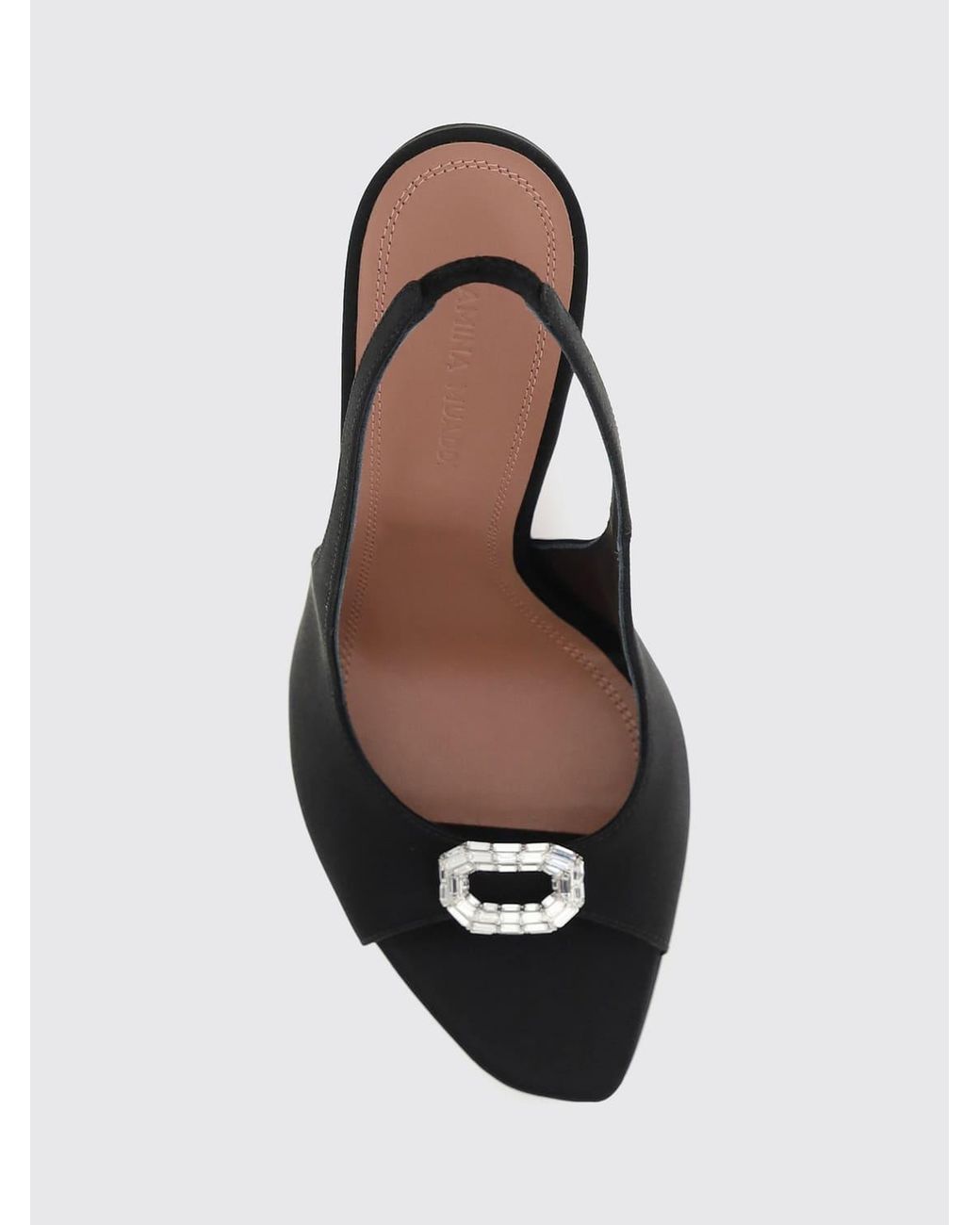 AMINA MUADDI Black Heeled Sandal