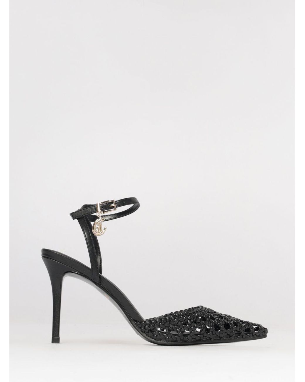 Just Cavalli White Braided Faux Leather Pumps