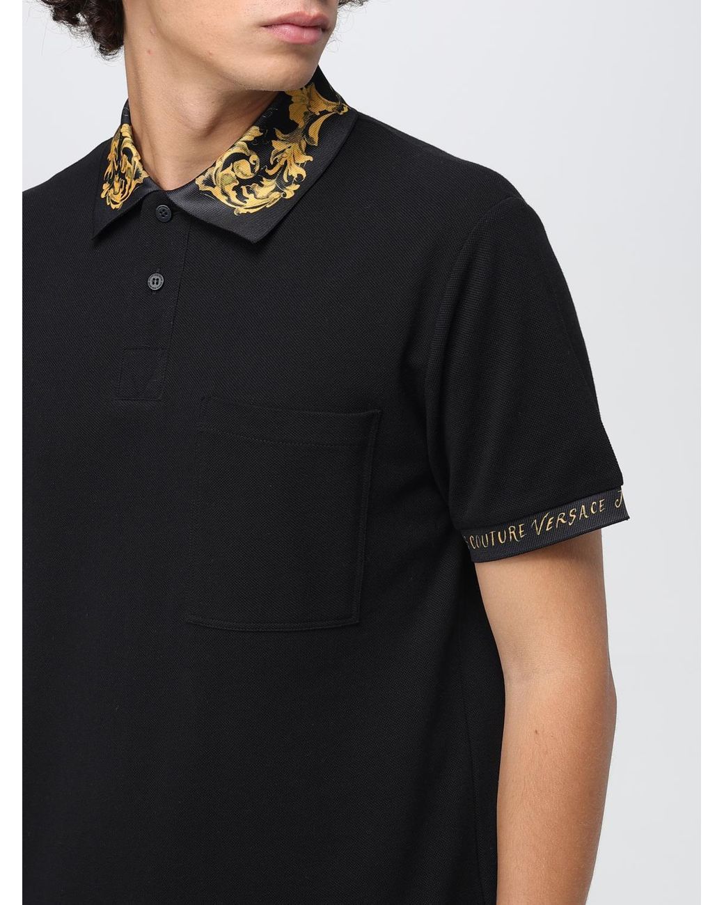 Versace Jeans Couture Black Polo Shirt for men